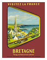 Bretagne (Brittany) - Visitez La France (Visit France) - SNCF (French National Railway Company) - Fine Art Prints & Posters