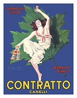 Contratto Canelli - Vermouth Victor - Vermouth Bianco - Italian Liquor - 1925 - Giclée Art Prints & Posters