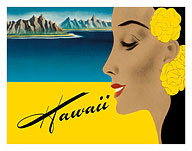 Ocean Liner to Hawaii - Luggage Decal - Fine Art Prints & Posters