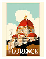 Florence Italy - Santa Maria del Fiore Cathedral, the Duomo of Florence - Fine Art Prints & Posters
