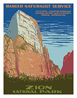 Zion National Park - Great White Throne Mountain - Ranger Naturalist Service - Fine Art Prints & Posters