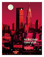 Rediscover New York - Chrysler Building, MetLife Building - c. 1960's - Giclée Art Prints & Posters