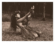 Hawaiian Hula - Dance To Aina (The Land) - c. 1960's - Giclée Art Prints & Posters