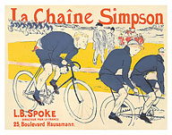 La Chaîne Simpson - Bicycle Chains - c. 1896 - Giclée Art Prints & Posters