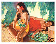 Hula Rehearsal (E Ho‘oma‘ama‘a I Ka Hula) - Hawaiian Dancers - Fine Art Prints & Posters