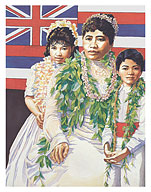 Family of the Queen (Ka ‘Ohana ‘O Lili‘uokalani) - Hawaiian Flag - Fine Art Prints & Posters