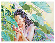 Delicate Fragrance (Ka ‘A‘ala Lālahi) - Hawaiian Woman - Fine Art Prints & Posters