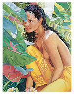 Green Mansions (Nā Hale Nui ‘Ōma‘oma‘o) - Hawaiian Woman - Fine Art Prints & Posters
