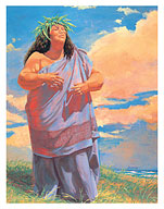 Hawaiian Hula Teacher, Chant Maker (Ke Kumu Hula, Ke Kumu Haku Oli) - Fine Art Prints & Posters