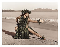 Dance of the Turtle, Hawaiian Hula Dancer - Fine Art Prints & Posters