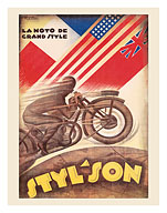 Styl’son, The Grand Style Motorcycle - c. 1930 - Giclée Art Prints & Posters