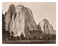 Middle Cathedral Rock - Yosemite Valley, California - c. 1865 - Giclée Art Prints & Posters