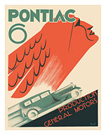 Pontiac Six Automobile Sedan - General Motors - c. 1928 - Fine Art Prints & Posters