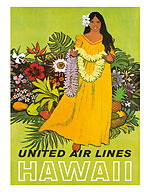 United Air Lines, Hawaii - The Lei Offering - Giclée Art Prints & Posters