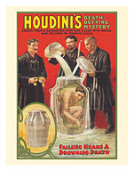 Harry Houdini’s Milk Can Escape - Death Defying Mystery - c. 1908 - Fine Art Prints & Posters
