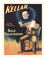 Magician Harry Kellar - In His Latest Mystery - Self Decapitation - c. 1897 - Fine Art Prints & Posters