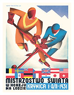 Ice Hockey World Championship (Mistrzostwo Świata) - Krynica, Poland - c. 1930 - Fine Art Prints & Posters