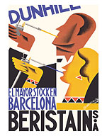 Dunhill Cigarettes - The Largest Stock in Barcelona - Beristain S.A. - c. 1932 - Fine Art Prints & Posters