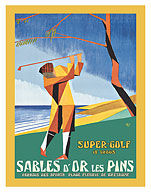 Sables-d’Or-les-Pins Resort - Brittany, France - Golf Player - c. 1926 - Fine Art Prints & Posters