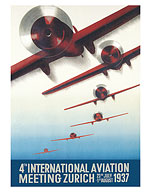 4th International Aviation Meeting - Zurich, Switzerland - c. 1937 - Fine Art Prints & Posters
