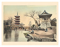 Asakusa District, Tokyo - from Sixty-nine Stations of Kiso Road - c. 1895 - Giclée Art Prints & Posters