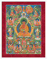 Medicine Buddha - Bhaishajyaguru - Buddhist Deity - Fine Art Prints & Posters