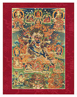 Hayagriva and Consort - Buddhist Tantric Deity - Fine Art Prints & Posters