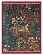 Four-Armed Shri Devi, Dusolma - Tantric Buddhist Protector Deity - Giclée Art Prints & Posters