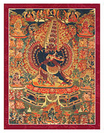 Chemchok Heruka - Mahottara Heruka - Tantric Buddhist Deity - Fine Art Prints & Posters