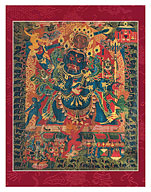 Four-Faced Mahakala - Tantric Buddhist Protector Deity - Giclée Art Prints & Posters