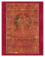 Manjushri Namasangiti - Four-Armed Bodhisattva - Buddhist Tantric Deity - Giclée Art Prints & Posters