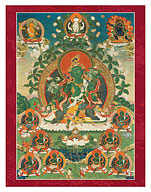 Green Tara, Savior from the Eight Dangers - Buddhist Deity - Fine Art Prints & Posters