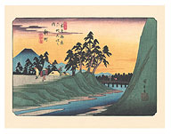 Shinmachi-shuku Station - from Sixty-nine Stations of Kiso Road - c. 1800's - Giclée Art Prints & Posters