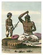 Indian Fakir - Sword-Swallowing Performance - c. 1801 - Giclée Art Prints & Posters