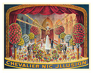 Chevalier Nic (Niels Hansen) - Feather Flowers Stage Illusion - c. 1924 - Giclée Art Prints & Posters
