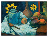 Still Life with Teapot and Fruit - c. 1896 - Giclée Art Prints & Posters