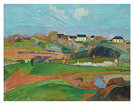 Landscape at Le Pouldu - Pont-Aven, France - c. 1890 - Giclée Art Prints & Posters