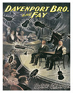 Dark Séance - Davenport Brothers and Fay - c. 1894 - Fine Art Prints & Posters