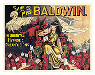 Samri S. and Miss Kitty Baldwin - In Oriental Hypnotic Dream Visions - c. 1890 - Fine Art Prints & Posters