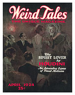 The Spirit Lover by Houdini - Weird Tales Magazine April 1924 - Fine Art Prints & Posters
