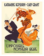 Bringing Up Baby (L’Impossible Monsieur Bébé) - starring Katharine Hepburn Cary Grant - c. 1938 - Fine Art Prints & Posters