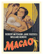 Macao - Starring Robert Mitchum & Jane Russell - Directed by Josef von Sternberg - c. 1952 - Fine Art Prints & Posters