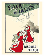 Snow Flower Biscuits (Fleur Des Neiges) - Biscuits Pernot - c. 1905 - Fine Art Prints & Posters