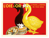 Golden Goose (L’Oie d’Or) - The Queen of Foie Gras Creams (Le Reine des Crémes) - c. 1934 - Fine Art Prints & Posters
