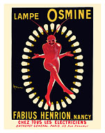Lampe Osmine - Fabius Henrion Electrical Company - c. 1910 - Fine Art Prints & Posters