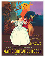 Marie Brizard & Roger Liqueurs - Curaçao Cherry Brandy and Anisette - c. 1912 - Fine Art Prints & Posters