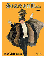 Sigrand & Co. - Men’s Clothing (Tous Vêtements) - c. 1920 - Fine Art Prints & Posters