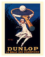 Dunlop - The Tennis Ball of Champions (la Balle des Champions) - c. 1929 - Fine Art Prints & Posters
