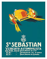 San Sebastian Motor Circuit (Circuito Automovilista) - c. 1927 - Fine Art Prints & Posters