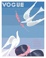 Fashion Magazine - Feb 15, 1933 - Spring Millinery Accessories - Doves - Fine Art Prints & Posters